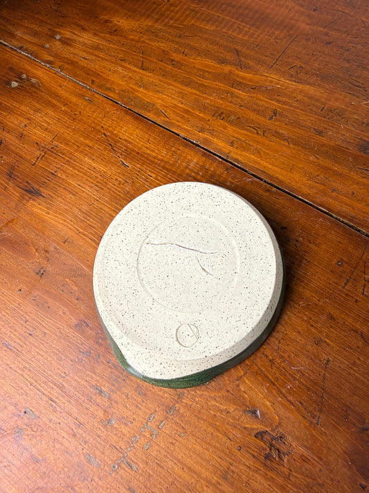 Spoon Rest - Speckled Indigo Float - crack on bottom