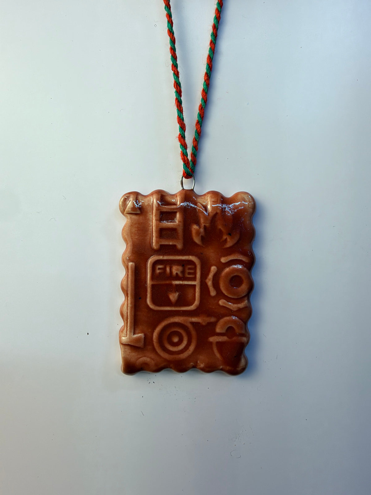Square Firefighter Ornament